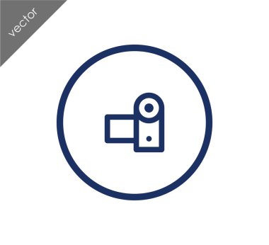 video kamera düz simgesi