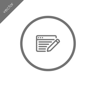 Web sayfası ayarları simgesi