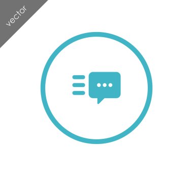 Sohbet simgesi. Yorum simgesi.