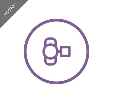 video kamera düz simgesi