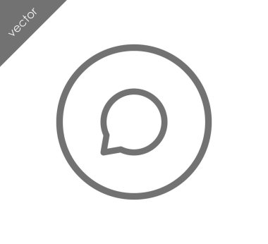 Konuşma balonu düz simgesinin 