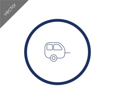 Karavan basit simgesi