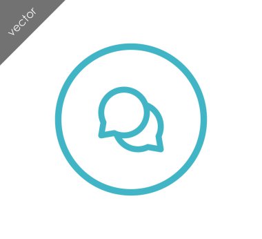 Sohbet simgesi. Yorum simgesi.