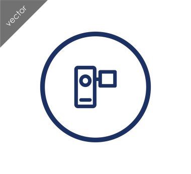 video kamera düz simgesi