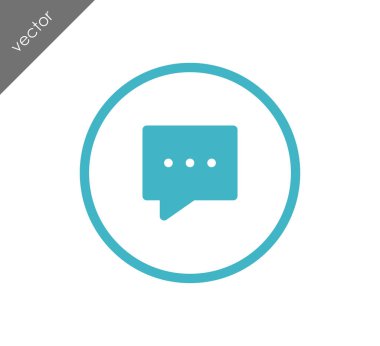 Sohbet simgesi. Yorum simgesi.