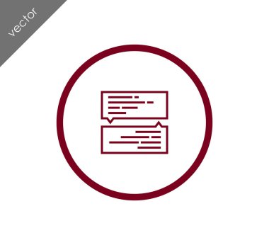 Konuşma kabarcıklar düz simgesini 