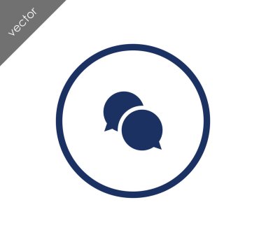 Görüşme düz simgesi