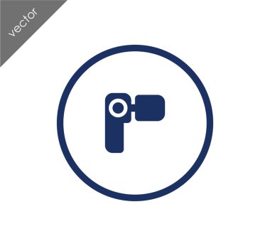 video kamera düz simgesi