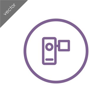 video kamera düz simgesi