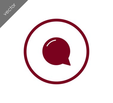 Konuşma balonu düz simgesinin 