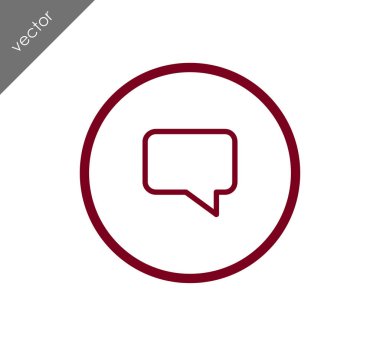 Konuşma balonu düz simgesinin 