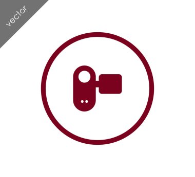 video kamera düz simgesi