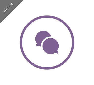 Görüşme düz simgesi