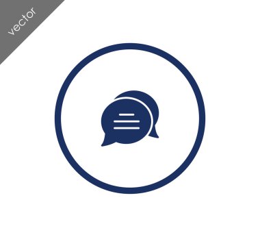 Konuşma kabarcıklar düz simgesini 