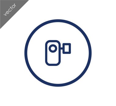 video kamera düz simgesi