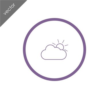 güneş ve bulut simgesi