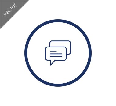 Konuşma kabarcıklar düz simgesini 