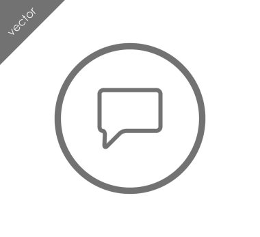 Konuşma balonu düz simgesinin 