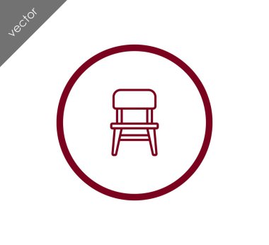 Sandalye simge, illüstrasyon 