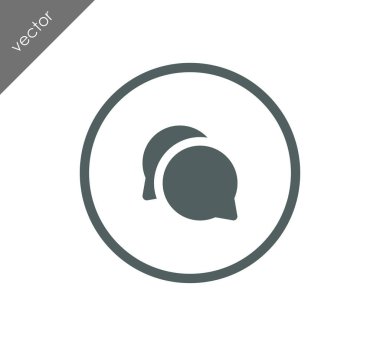 Görüşme düz simgesi