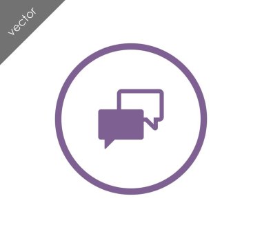 Görüşme düz simgesi