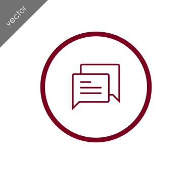 Konuşma kabarcıklar düz simgesini 