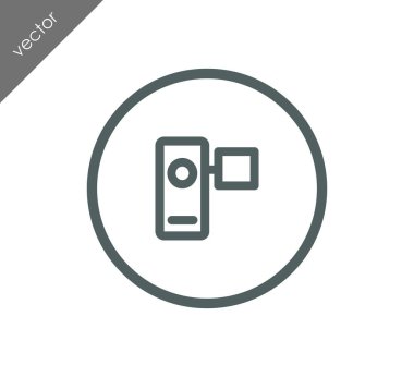 video kamera düz simgesi