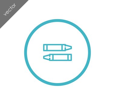 boya kalemi düz simgesi