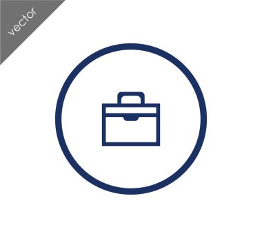 Evrak Çantası Düz Simgesi