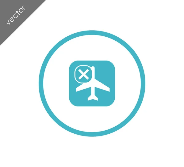 Airplane flat icon — Stock Vector