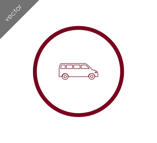 Passagierbus-Ikone — Stockvektor