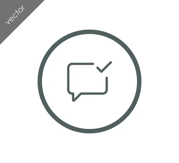 Bevestigde chat-pictogram — Stockvector