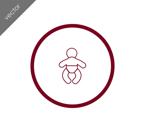 Ícone de bebê plana — Vetor de Stock