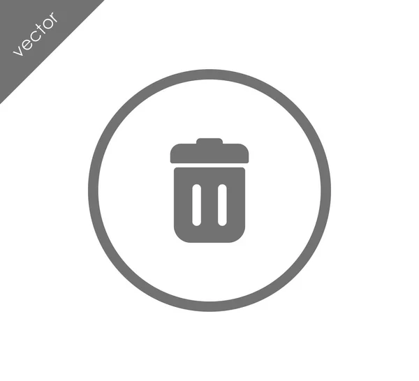Illustration icône poubelle — Image vectorielle