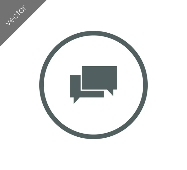 Platte pictogram conversatie — Stockvector