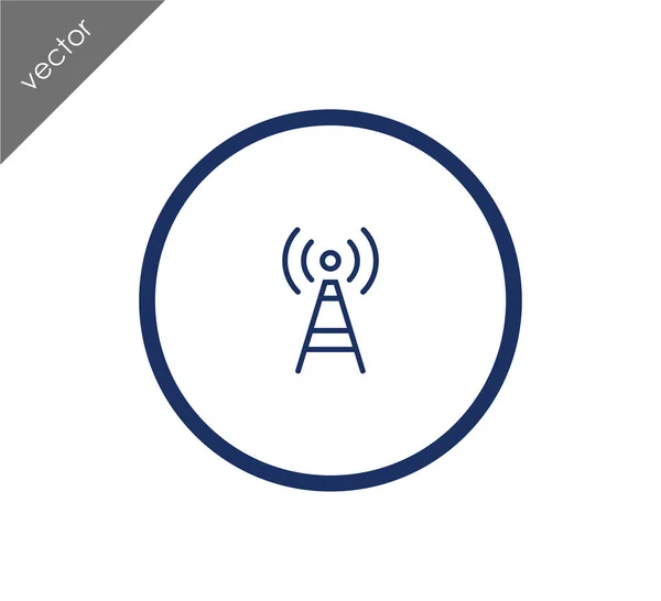 Antenne platte pictogram — Stockvector