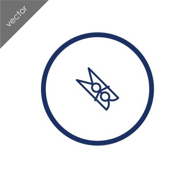 Clothespin düz simgesi