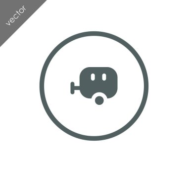 Karavan basit simgesi