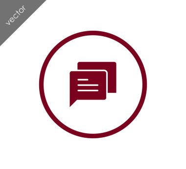 Konuşma kabarcıklar düz simgesini 