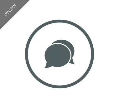 Görüşme düz simgesi