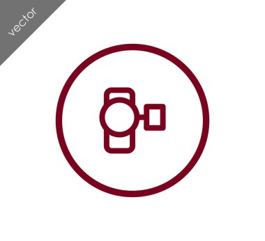 video kamera düz simgesi