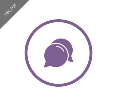 Görüşme düz simgesi