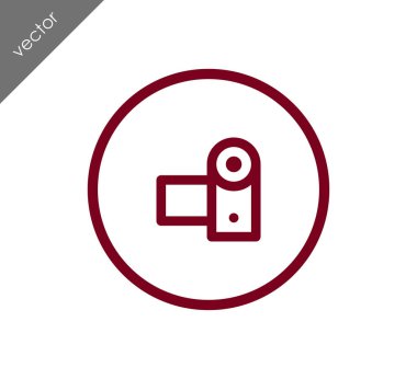 video kamera düz simgesi