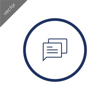 Konuşma kabarcıklar düz simgesini 