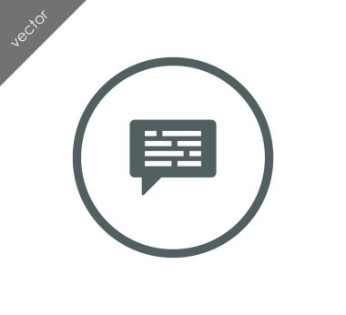 Metin balonu simgesinin