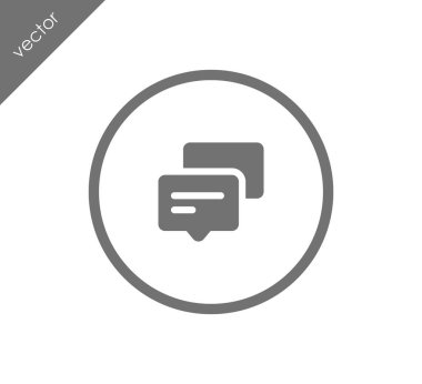 Konuşma kabarcıklar düz simgesini 