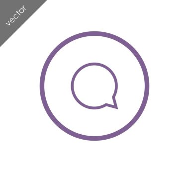 Konuşma balonu düz simgesinin 