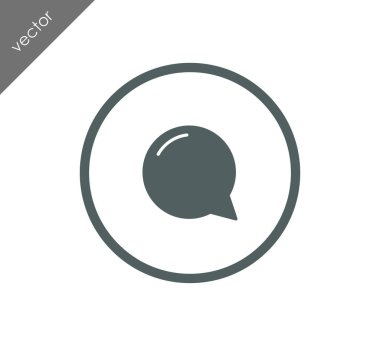 Konuşma balonu düz simgesinin 