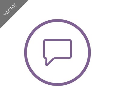 Konuşma balonu düz simgesinin 