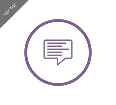 Konuşma kabarcıklar düz simgesini 